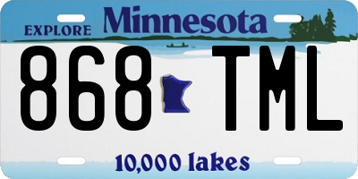 MN license plate 868TML