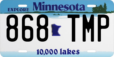 MN license plate 868TMP