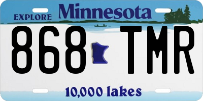 MN license plate 868TMR