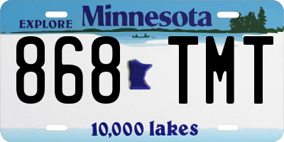 MN license plate 868TMT