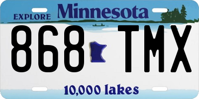 MN license plate 868TMX