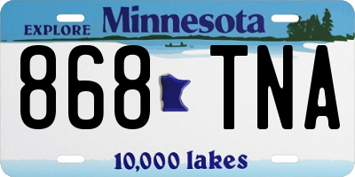 MN license plate 868TNA