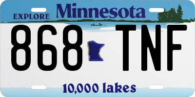 MN license plate 868TNF