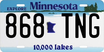 MN license plate 868TNG
