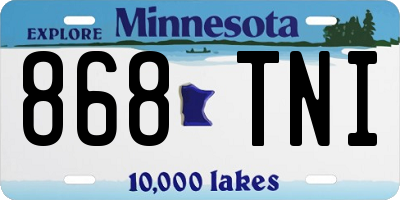 MN license plate 868TNI
