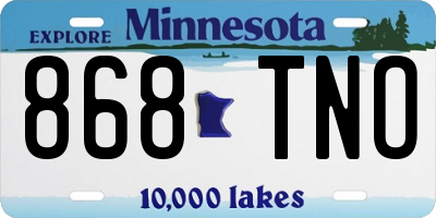 MN license plate 868TNO