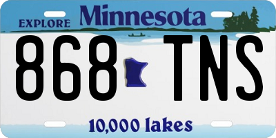 MN license plate 868TNS
