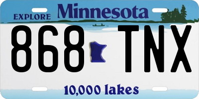 MN license plate 868TNX