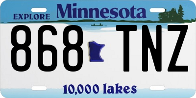 MN license plate 868TNZ
