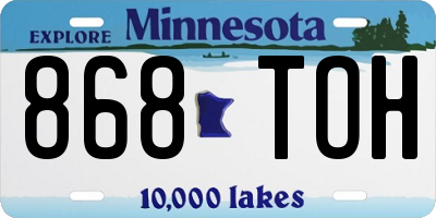 MN license plate 868TOH