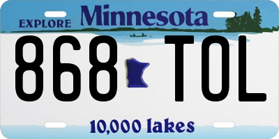 MN license plate 868TOL