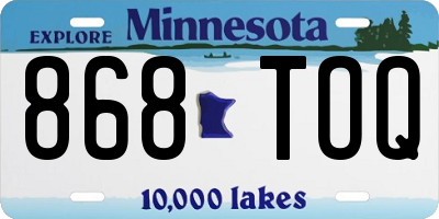 MN license plate 868TOQ