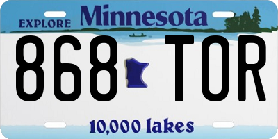 MN license plate 868TOR