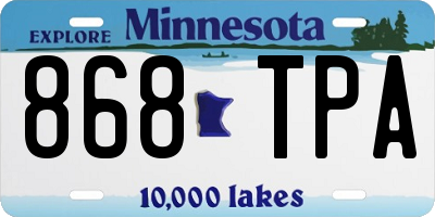 MN license plate 868TPA
