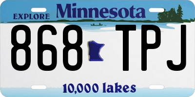 MN license plate 868TPJ