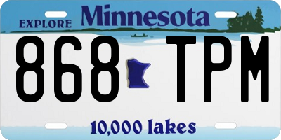MN license plate 868TPM