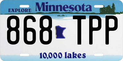 MN license plate 868TPP