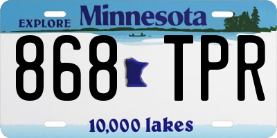 MN license plate 868TPR