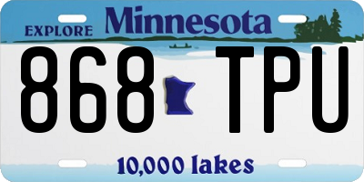 MN license plate 868TPU