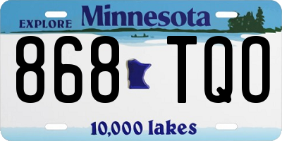 MN license plate 868TQO