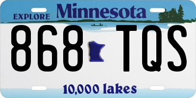 MN license plate 868TQS