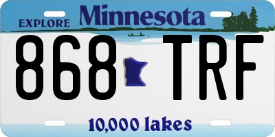 MN license plate 868TRF