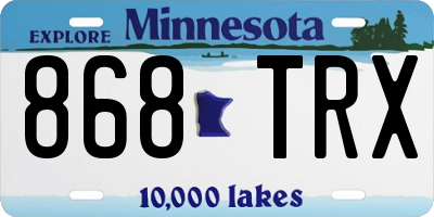 MN license plate 868TRX