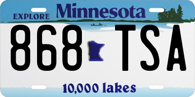 MN license plate 868TSA