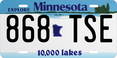 MN license plate 868TSE