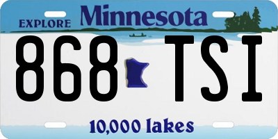 MN license plate 868TSI