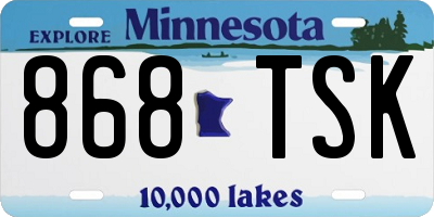 MN license plate 868TSK