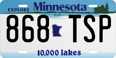 MN license plate 868TSP