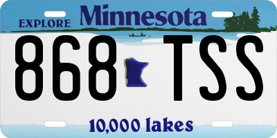 MN license plate 868TSS