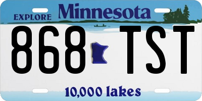 MN license plate 868TST