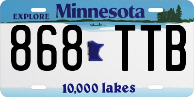 MN license plate 868TTB