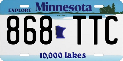 MN license plate 868TTC