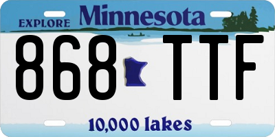 MN license plate 868TTF