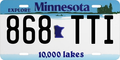MN license plate 868TTI