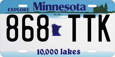 MN license plate 868TTK