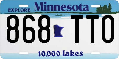 MN license plate 868TTO