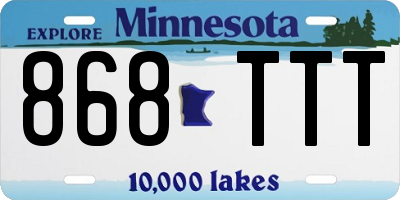 MN license plate 868TTT