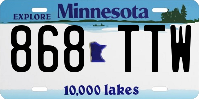 MN license plate 868TTW