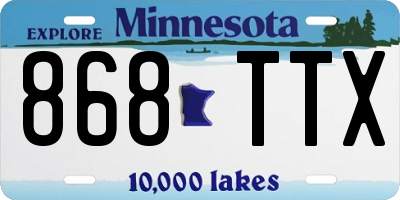 MN license plate 868TTX