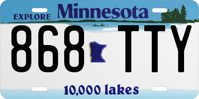 MN license plate 868TTY