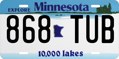 MN license plate 868TUB