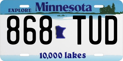 MN license plate 868TUD