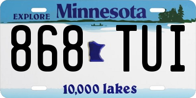 MN license plate 868TUI