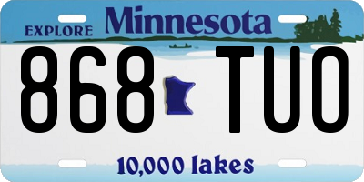 MN license plate 868TUO