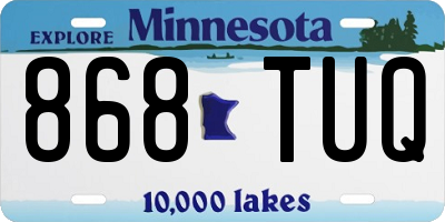 MN license plate 868TUQ