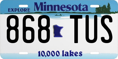 MN license plate 868TUS